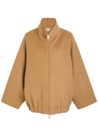 Khaite Garret Wool Jacket In Brown