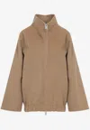 Khaite Garret Zip-up Jacket In Brown