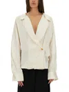 Khaite Woman Top Cream Size M Polyester