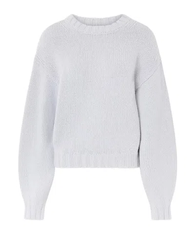 Khaite Gemma Knitted Cashmere Sweater In White