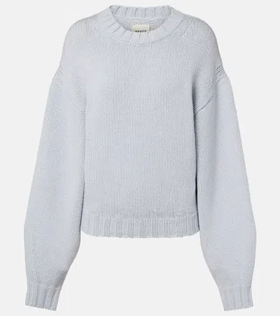 Khaite Gemma Oversized Cashmere Sweater In Blue