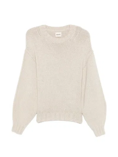 Khaite Gemma Ribbed-knit Sweater In White