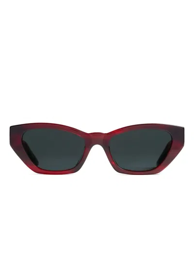 Khaite Geometric Frame Sunglasses In Red