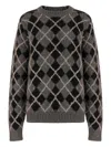 Khaite Pratt Oversize Argyle Plaid Cashmere Sweater In Multi