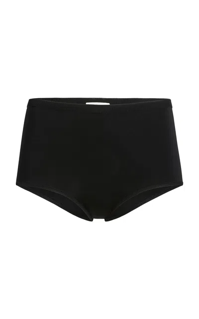 Khaite Geri Mid-rise Mini Shorts In Black
