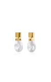 Khaite Keefe Gold-pleated Earrings In Neutral