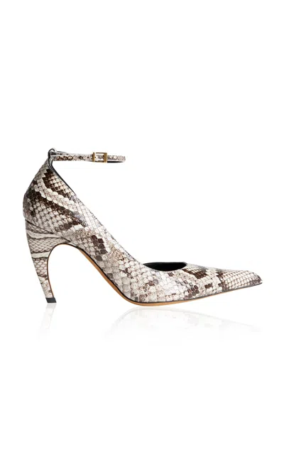 Khaite Gilda Ankle Strap Pump 85 In Multi
