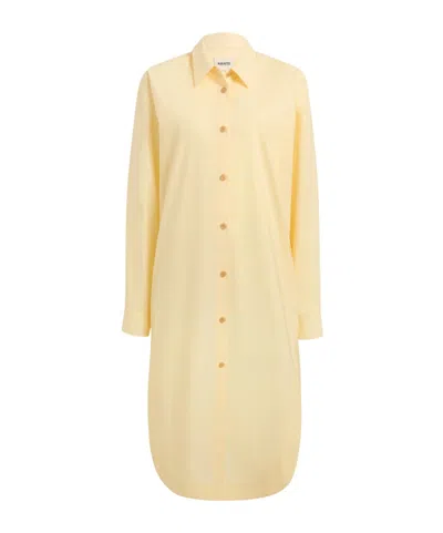Khaite Gloria Midi Dress In Yellow