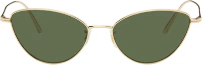 Khaite Gold Oliver Peoples Edition 1998c Sunglasses In Green