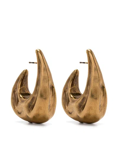 Khaite Medium Olivia Hoop Earrings In Gold