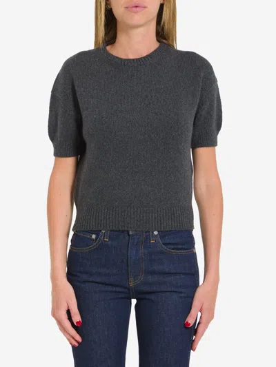 Khaite Maglia Golden Grigio In Black