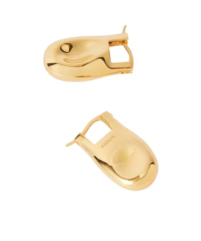 Khaite Keefe Gold-plated Drop Earrings In Red