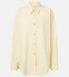 Khaite Goya Cotton Poplin Shirt In Yellow