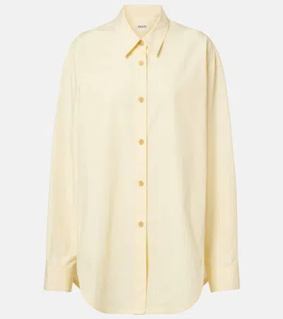Khaite Goya Cotton Poplin Shirt In Yellow