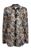 Khaite Goya Floral Silk-chiffon Shirt
