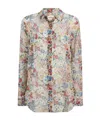 Khaite Goya Floral Silk Chiffon Button-down Top In Multi
