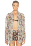 Khaite Goya Floral Silk Chiffon Button-down Top In Multi