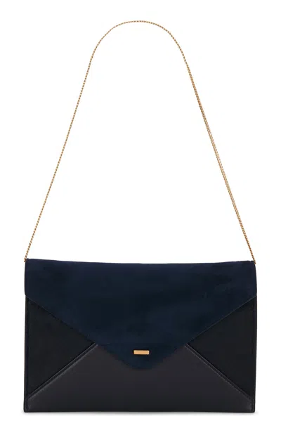 Khaite Grace Envelope Clutch In Midnight Navy