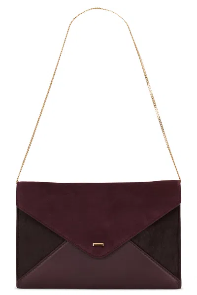 Khaite Grace Envelope Clutch In Rouge Noir