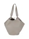 Khaite Granite Leather Handbag In Gray