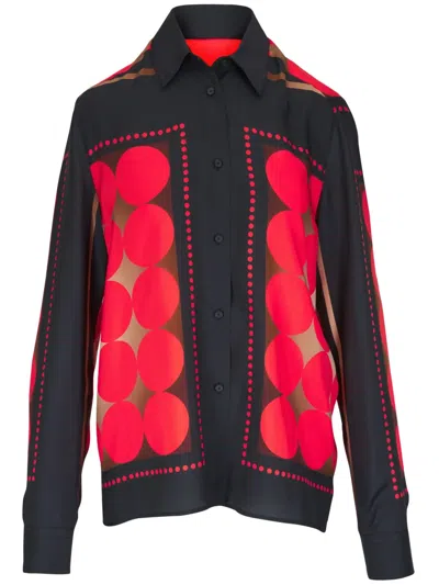 Khaite Graphic-print Shirt In Black