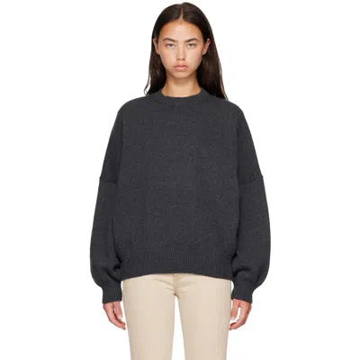 Khaite Gray Margaux Sweater In 205 Charcoal