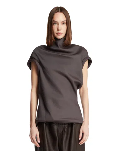 Khaite Gray Tandie Top In Brown