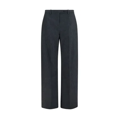 Khaite Gray Wool Oves Aries Dress Pants In Blue