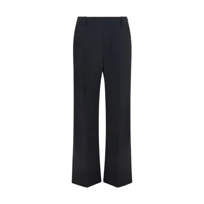 Khaite Black Polyester Casual Pants In Blue