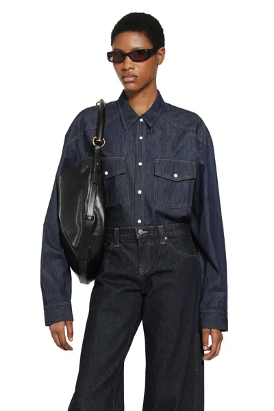 Khaite Grenon Chambray Shirt In Blue