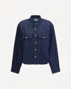 Khaite Dark Blue Cotton Shirt In Blue