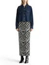 Khaite Neutrals Grenon Cropped Denim Cotton Shirt In Blue