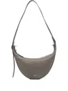 Khaite Augustina Small Leather Crossbody Bag In Gray