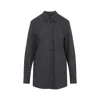 Khaite Auryn Lightweight Wool And Cashmere Shirt In Black