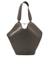 Khaite Grey Calfskin Shoulder Bag
