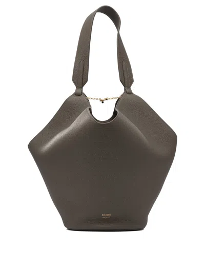 Khaite Grey Calfskin Shoulder Bag