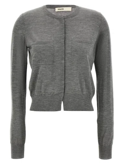 KHAITE GREY LILOU CARDIGAN