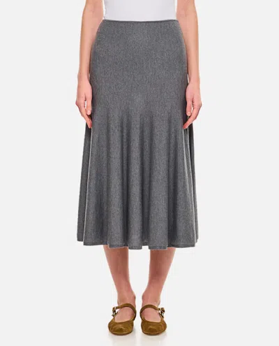 Khaite Grey Mayu Full Midi Skirt