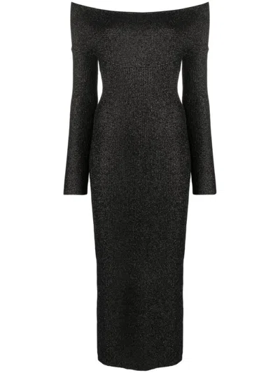 KHAITE WOMEN GREY OFF SHOULDER LONG DRESS, S LUXURY DRESSES FOR WOMEN DARVEYS