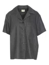Khaite Womens Storm Riordan Camp-collar Stretch-wool And Cashmere Shirt In Gray