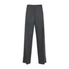 Khaite Wool Straight-leg Trousers In Gray