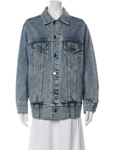Pre-owned Khaite Grizzo Denim Jacket In Blue