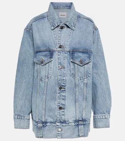 Khaite Woman Denim Outerwear Blue Size L Cotton