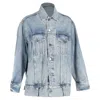 Khaite Grizzo Oversized Denim Jacket In Blue