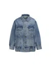 Khaite Grizzo Oversized Denim Jacket In Bryce