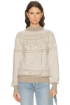 Khaite Guy Fair Isle Cashmere Sweater In Neutral