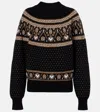 Khaite Guy Fair Isle Cashmere Sweater In Black