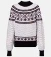 Khaite Guy Fair Isle Cashmere Sweater In White