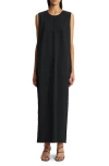 Khaite Hal Paneled Cotton-jersey Midi Dress In Black