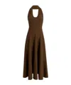 Khaite Halter Neck Dress In Brown